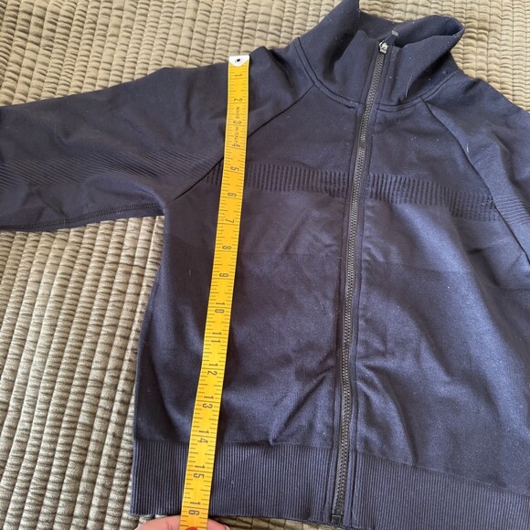 Fabletics  Cropped  Seamless Rib Jacket Zip Up Women's Size small - Picture 6 of 14